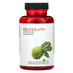 Maximum International, Graviola 750, 100 вегетарианских капсул